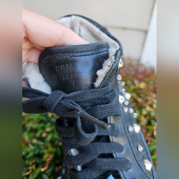 PHILIPP PLEIN Studded Leather Snow Boots kids - Picture 5 of 13